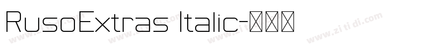 RusoExtras Italic字体转换